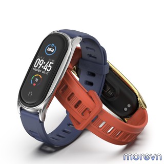 Dây đeo thay thế Miband 5, miband 6 silicon mặt kim loại PLUS, CLASSIC chính hãng MIJOBS - dây đeo mi band 6, mi band 5