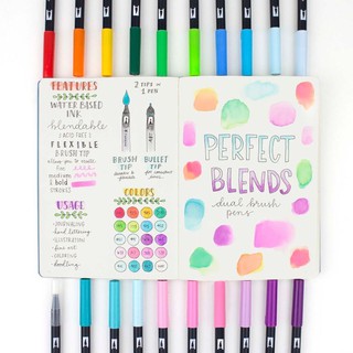 Bút cọ 2 đầu, bộ 20 cây - Perfect Blend