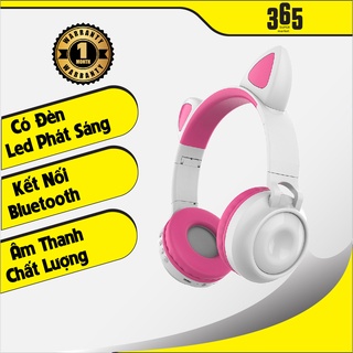 Tai Mèo Dễ Thương Bluetooth Livestream, Headphone ZW-028 Có Mic,Âm Bass Mạnh Mẽ Và Dung Lượng Pin Khủng 400mAh