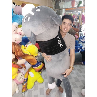 Gấu bông Chó Husky Siêu To Khổng Lồ - gối ôm chó ngáo size 1m2 - 1m5 - hình thật shop tự chụp