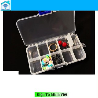 Hộp Nhựa Đựng Trang Sức - Thuốc - 10 Ngăn