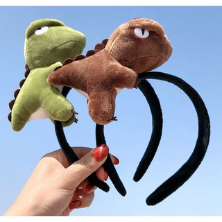 Cài tóc, băng đô, bờm tóc khủng long mặt cau có cute ngộ nghĩnh