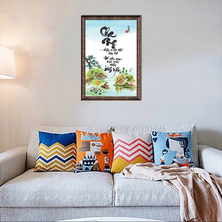Tranh thư pháp cha mẹ trang trí phòng khách TP-41x56