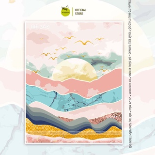 Tranh tô màu 40x50cm có khung Thế giới bao la T365