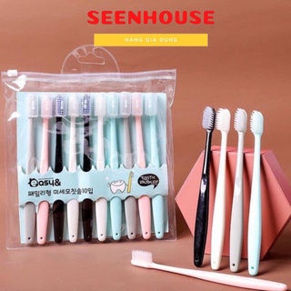 Set 10 Bàn Chải Đánh Răng Túi Zip