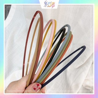 Băng đô cài tóc màu trơn đơn giản dễ thương