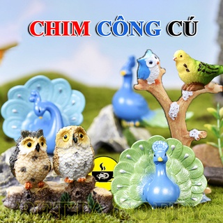 Tổ Chim Công Cú Mèo - Mô hình trang trí tiểu cảnh, nông trại