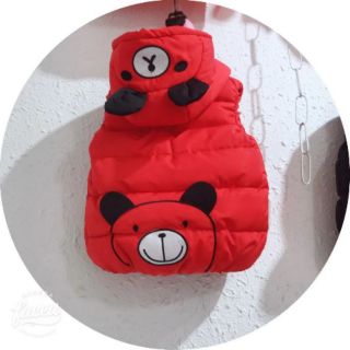 Áo khoác cho bé, Áo phao gile có mũ quảng châu cho bé 9-22kg