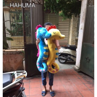 Gối ôm cá ngựa 100cm vải nhung mềm mịn mượt