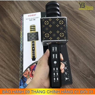 ( Không Hay Hoàn Lại Tiền 100% ) Mic Karaoke Bluetooth SD18 - Hỗ Trợ Thẻ Nhớ Cổng 3.5 - Bảo Hành 9 Tháng 01 Đổi 01