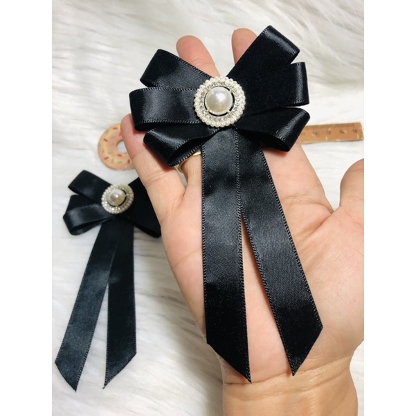 Cài áo nơ lụa. KT 8 x 14cm