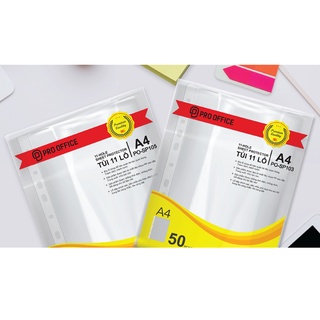 Túi sơ mi 11 lỗ - kính trong suốt - bền dai đựng hồ sơ Pro-Office - SP103/105 - vpp Diệp Lạc Sỉ lẻ