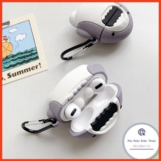 Case bao airpod 1 2 Pro 3 Stupid &amp; Cute Shark Cá mập con - Vỏ bọc đựng tai nghe không dây airpods