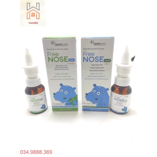 Free Nose Adult &amp; Free Nose Kid - Giúp Thông Thoáng Mũi, Loãng Chất Nhày, Giảm Nghẹt Mũi, Cân Bằng Độ Ẩm