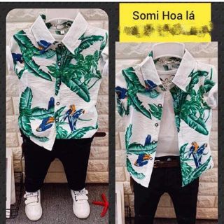 Áo sơ mi đũi đẹp cho bé