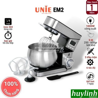 [Mã ELHAMS5 giảm 6% đơn 300K] Máy đánh trộn nhồi bột Unie EM2 - 5 lít - 1000W