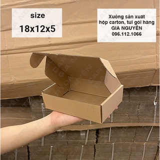 Set 20 hộp carton nắp gài 18x12x5 dùng đựng phụ kiện trang sức, ốp điện thoại, box mỹ phẩm nhỏ