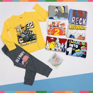 [ Siêu Đẹp] Bộ Thun Bé Trai Cotton Dài Tay Sz 5-14T,  Chất Cotton Xuất Dư Đẹp, Nhiều Màu Sắc Lựa Chọn