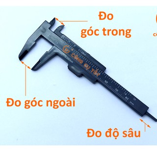 Thước kẹp 80mm bỏ túi nhựa đen