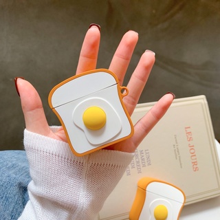 Vỏ bảo vệ tai nghe bluetooth Airpods bằng Sillicone dẻo, ốp Case cute, Airpods 2/pro - NUTACASE - TRỨNG ỐP LA