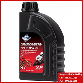 Nhớt Fuchs Silkolene Pro 4 10w40 1L, hàng cao cấp nhất cho mọi loại xe . DoChoiXeMay