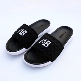 Dép quai ngang nam nữ unisex họa tiết thêu AB đơn giản cực đẹp đi êm chân thời trang phong cách ulzzang Hàn Quốc TH-68