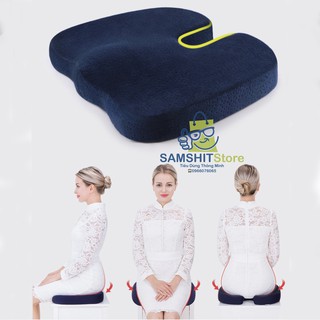Đệm Lót Mông Cao Su Non, Nệm Lót Ngồi Vải Velvet Thoáng Khí Cho Dân Văn Phòng, Ô Tô, Học Sinh - DLM09