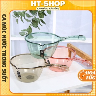 Ca Múc Nước Nhựa Trong Suốt, Gáo Múc Nước Bằng Nhựa Trong Suốt Tay Cầm Dài