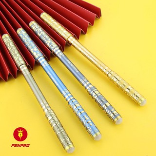 Bút gậy tôn ngộ không, 2 đầu ngòi viết, 2 đầu tẩy mực xóa