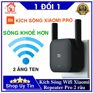 Kích Sóng Wifi Xiaomi Repeater Pro 2 râu, phát xuyên tường, thu phát mở rộng, khuếch đại, băng tần rộng