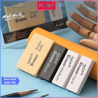 Bộ 4 Gôm Tẩy Chuyên Nghiệp Mont Marte - Artist Erasers Signature 4pc - MAXX0005