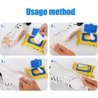 Gói 30 khăn ướt lau giày sneaker siêu sạch - khăn lau giày lau túi sách cực trắng sáng sau 1 lần sử dụng