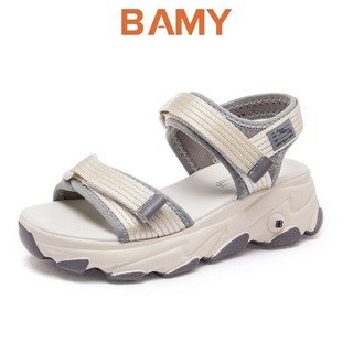 Dép Sandal BAMY nữ 2 quai đế bánh mì 3 phân, Dép quai hậu học sinh đế xẻ rãnh mã 88