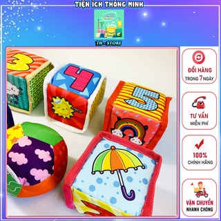 Bộ 5 hình khối xúc xắc đa tương tác kèm bóng vải cho bé Lalala Baby - BB2