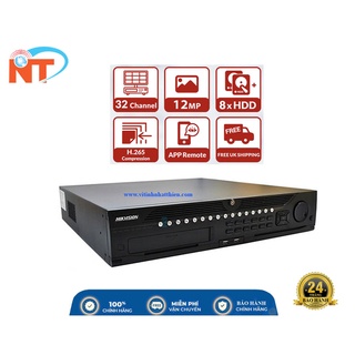 ĐẦU GHI CAMERA IP 32 KÊNH HIKVISION DS9632NII8, 8 SATA HDD, HDMI, VGA,ESATA FREE DDNS