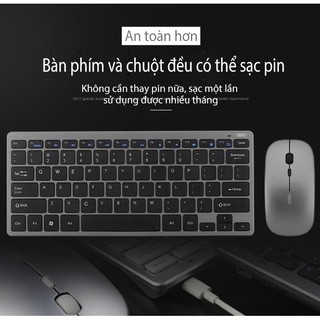 Bàn phím và chuột không dây Kết nối 2.4G Bộ chuột và bàn phím Bluetooth không dây Êm dịu và chống nước