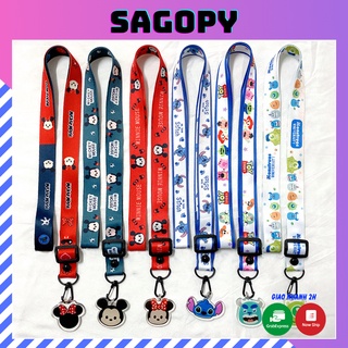 Dây đeo điện thoại thẻ học sinh phong cách Ulzzang Hàn Quốc cute vintage,dây treo cổ thẻ kèm móc giá rẻ Sagopy