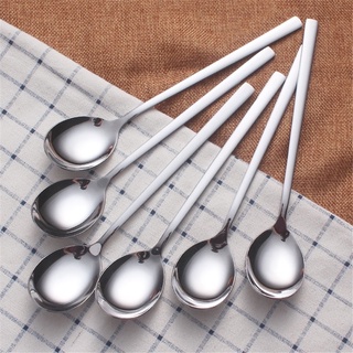 Thìa Hoặc Nĩa Inox Cán Dài Phong Cách Hàn Quốc
