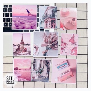 [ FreeShip ] Set 6 tấm thiệp postcard PINK 3 có sẵn decor trang trí phòng cực xinh
