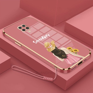 ốp lưng Redmi note 9 pro Ốp Điện Thoại TPU Silicon Viền Mạ Màu Hình Cô Gái Xinh Đẹp Cho Redmi note 9 pro