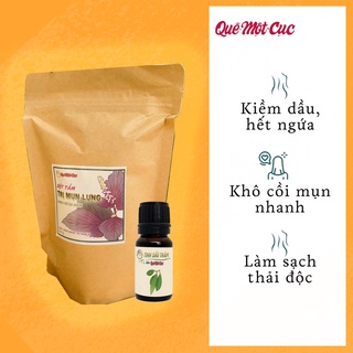 BỘ TẮM SẠCH MỤN LƯNG CAO CẤP CHUẨN SPA - MỤN NẶNG, NGỨA, NHỜN DA LƯNG - QUÊ MỘT CỤC - 3 MÓN (HANDMADE)