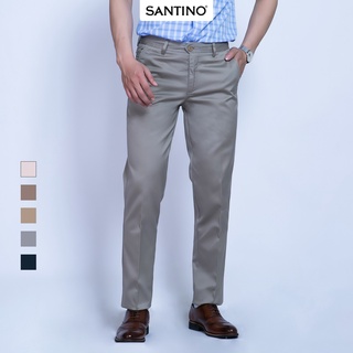 Quần dài nam Kaki SANTINO, chất liệu Cottion cao cấp, form xuông thoải mái, co dãn thoáng mát, dễ dàng vận động - K611