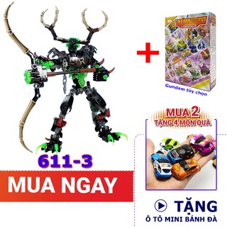 SD Gundam Tam Quốc New4all tùy chọn và đồ chơi lắp ráp Bionicle 611-3 tặng kèm quà tặng ngẫu nhiên