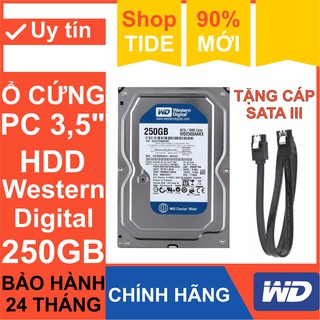 Ổ cứng HDD 3.5” Western Digital 250GB - Chính Hãng - Tháo máy đồng bộ mới 99% - Bảo hành 24 tháng