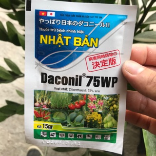 Thuốc trừ bệnh Daconil 75wp chính hiệu nhật bản đặc trị phấn trắng hoa hồng sương mai mốc sương