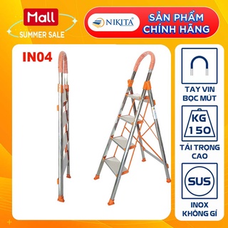 Thang ghế NIKITA IN04 4 bậc chính hãng Inox cao cấp