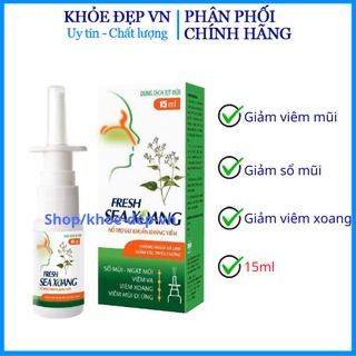 Xịt xoang mũi dị ứng, sổ mũi, ngạt mũi Fresh Sea Xoang – Dung dịch xịt mũi 15 ml
