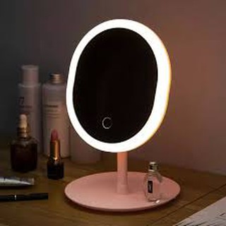 GƯƠNG TRANG ĐIỂM TRÒN ĐỂ BÀN CÓ ĐÈN LED CẢM ỨNG CAO CẤP KHÔNG CẦN PIN - 3 CHẾ ĐỘ ÁNH SÁNG SIÊU LUNG LINH mớin7x
