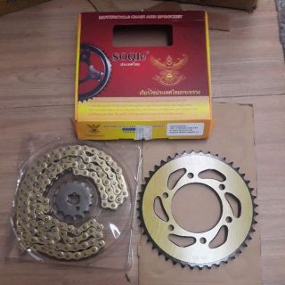 Nhông sên đĩa xích vàng Exciter 150 nhập khẩu thái lan , nhông sau 44 răng nhông trước 14răng