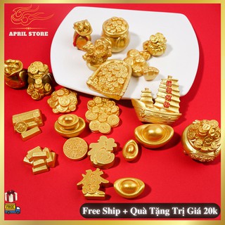 Tiểu Cảnh Mô Hình Thỏi Vàng,Tiền Vàng,Thuyền Vàng-Mô Hình Trang Trí Mini Chậu Cảnh,Sen Đá,Bể Cây,Bonsai-Terrarium